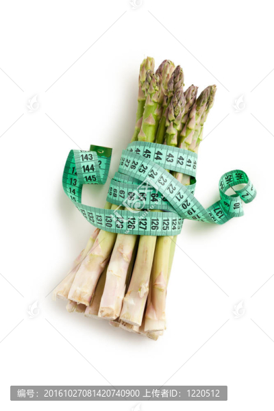 帶測量帶的蘆筍