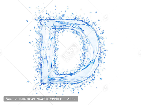 水濺字母D