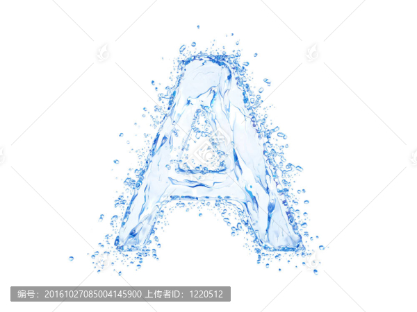 水濺字母A