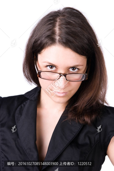 嚴重的女商人