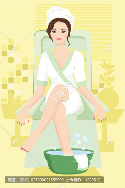 女人在SPA