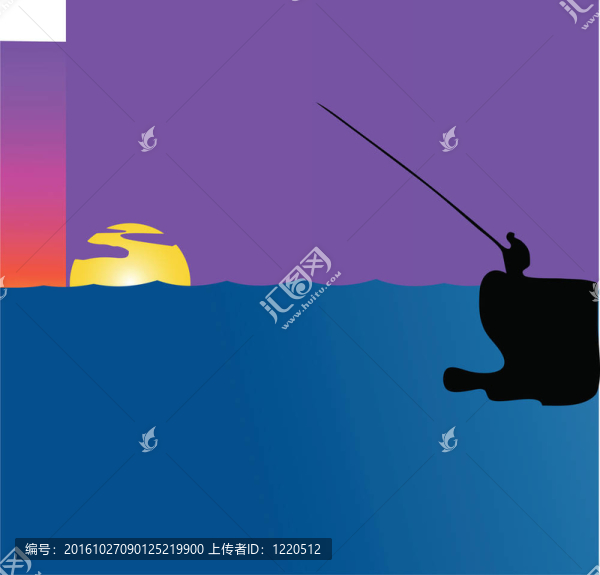 釣魚日落