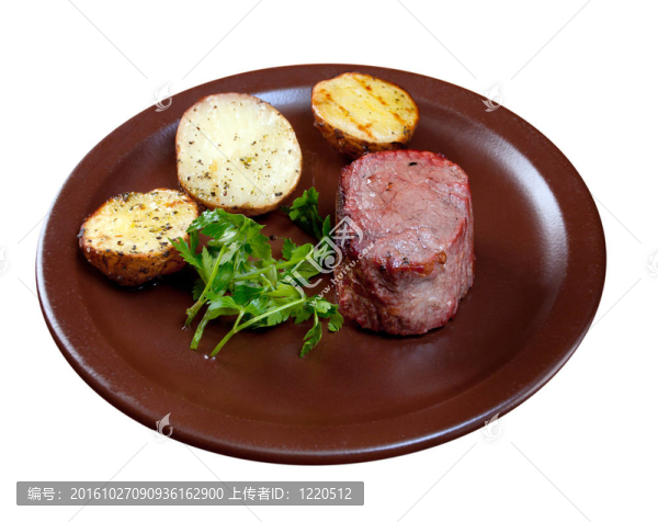 孤立的烤牛肉