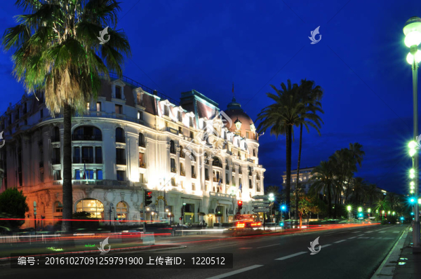 在Promenade,des,Anglais尼斯的豪華酒店；
