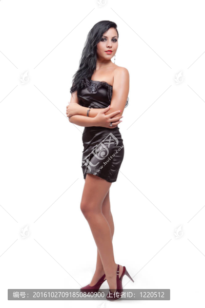 優(yōu)雅的美麗女人孤立在白色
