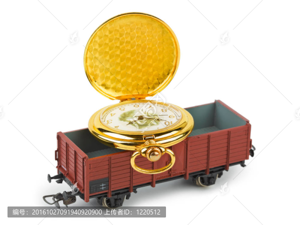 帶手表的玩具火車