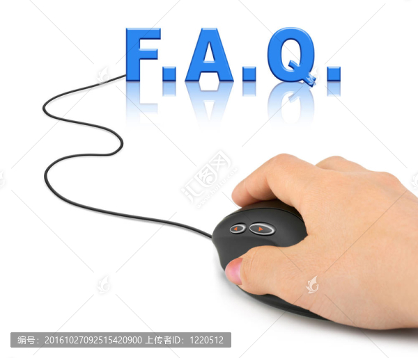 電腦鼠標(biāo)和詞FAQ的手
