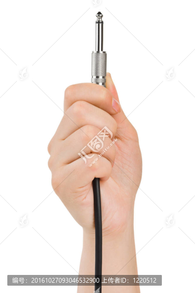 帶音頻電纜的手