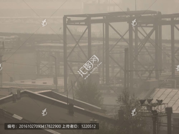 煙霧。城市.