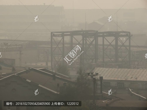 煙霧。城市.