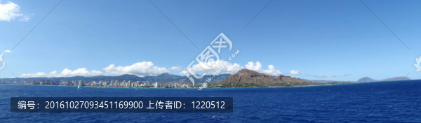diamondhead和瓦胡島的南部海岸