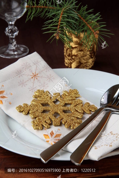圣誕餐桌布置