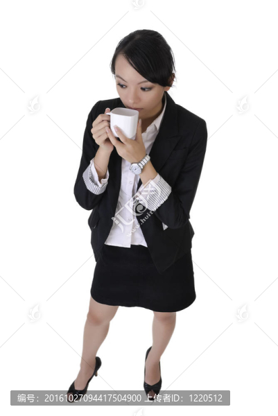 商務(wù)女人和一杯咖啡