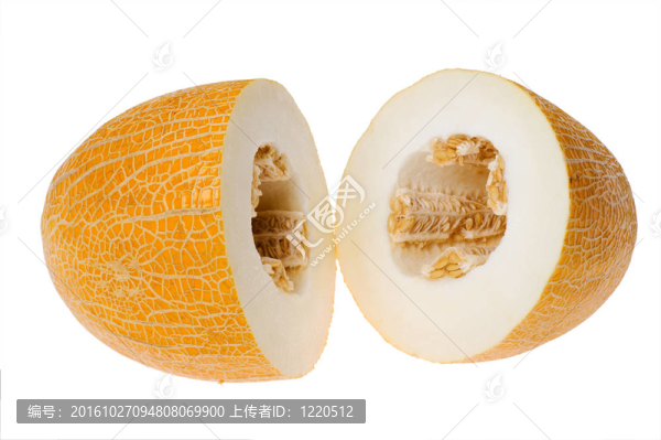白宏上分離的成熟甜瓜