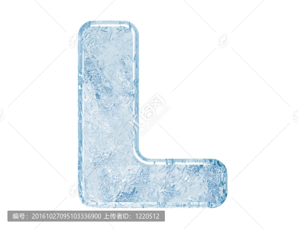 冰的字體。字母L