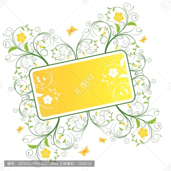 摘要花框