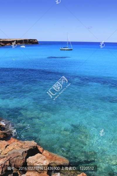 Formentera,Cala,Saona地中海最好的海灘