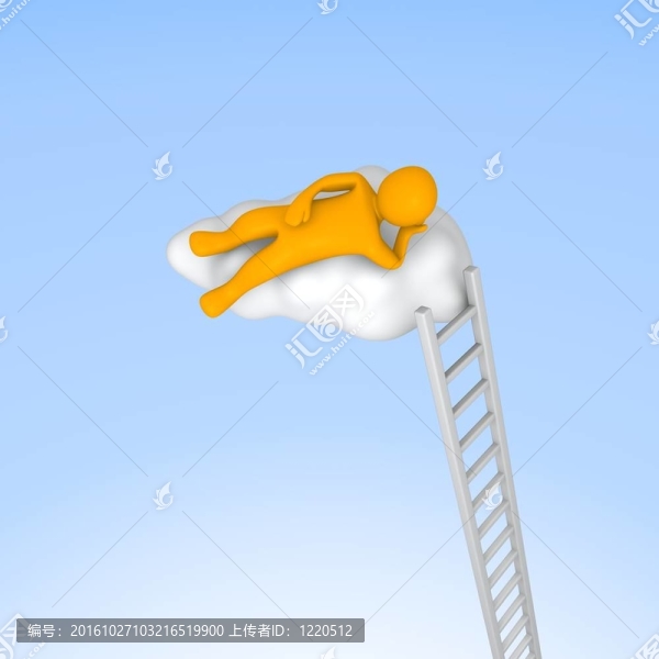躺在天空上的人
