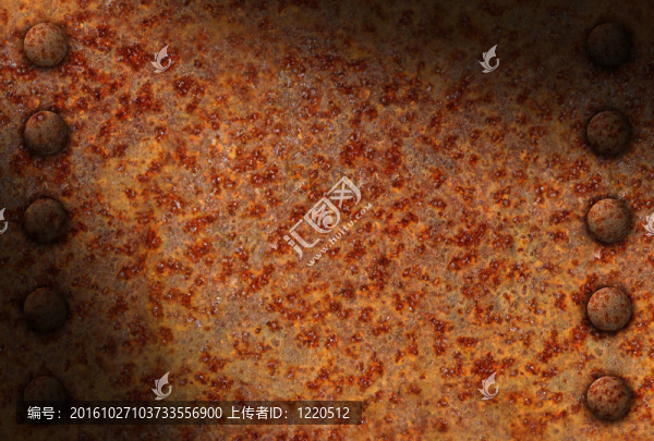 生銹的金屬表面用鉚釘對角點(diǎn)