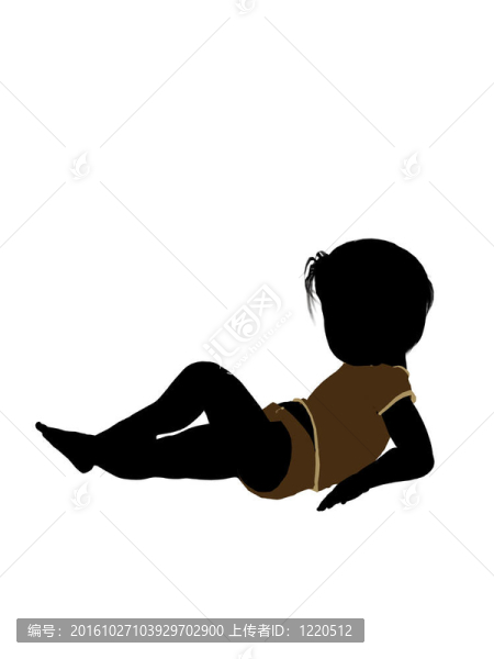 男性幼兒插畫剪影