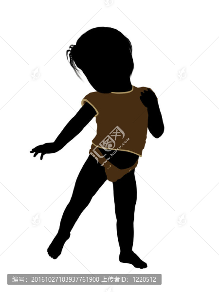 男性幼兒插畫剪影