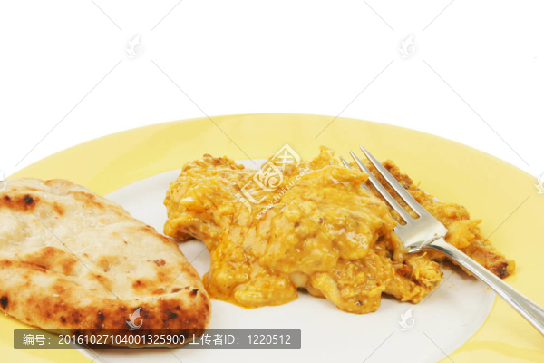 雞肉咖喱和馕cloesup