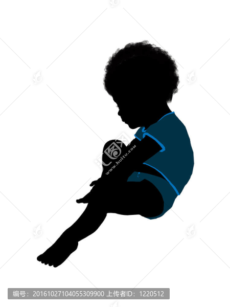 非洲裔美國男子幼兒插圖剪影