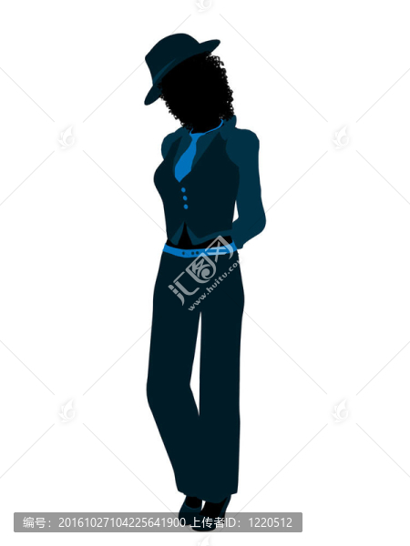 非洲裔女性爵士舞者剪影