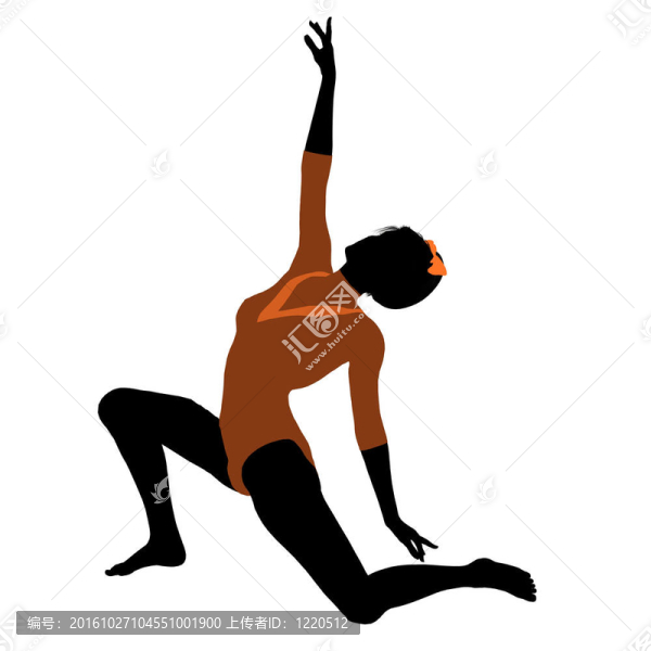 女體操運動員的插圖剪影
