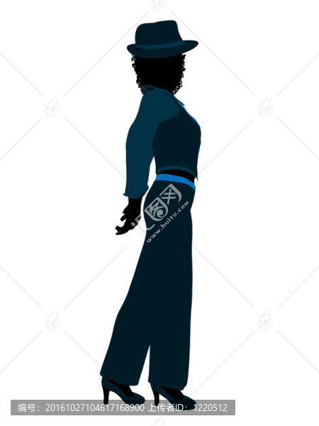 非洲裔女性爵士舞者剪影