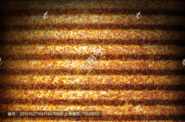 生銹的波紋金屬表面大幅點燃