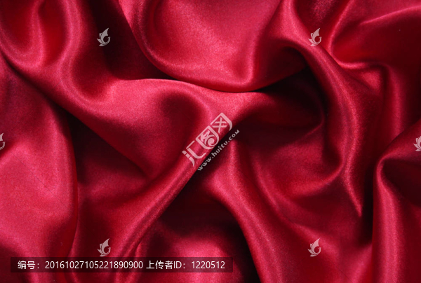 光滑飄逸的紅絲