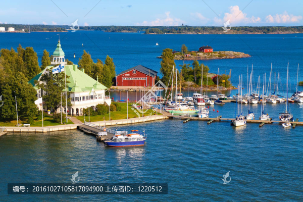 赫爾辛基夏季的海景