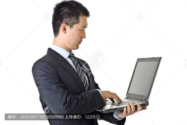 商人與筆記本電腦