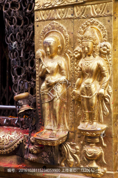 Buddha,Reliefs在swayambunath；加德滿都；尼泊爾