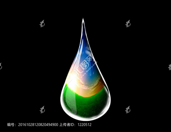 具有景觀的水滴