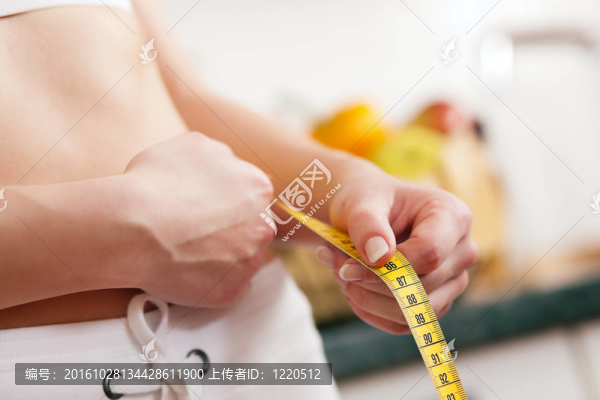 婦女用磁帶測(cè)量腰圍