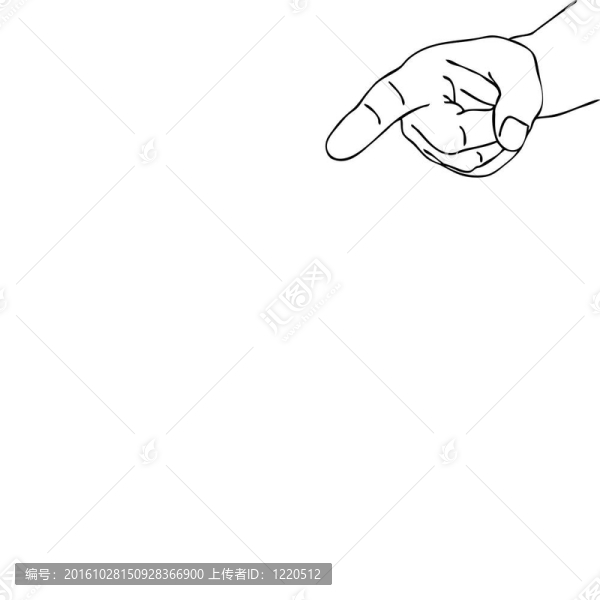 白色背景剪影手