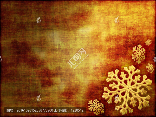 圣誕背景金色裝飾雪花