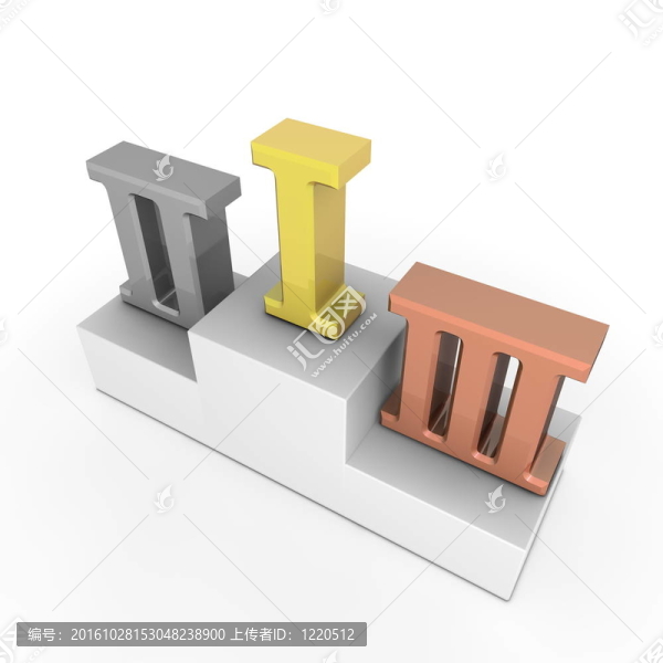 勝利領(lǐng)獎臺-羅馬數(shù)字1；2；3,-黃金；銀；Bronze