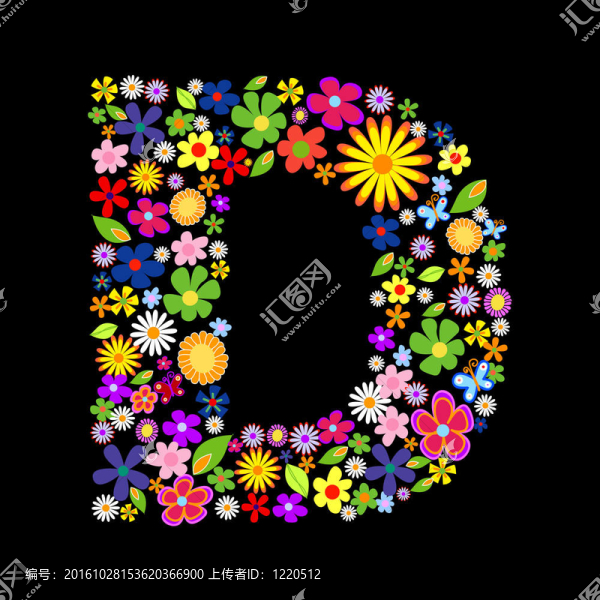 花卉字體