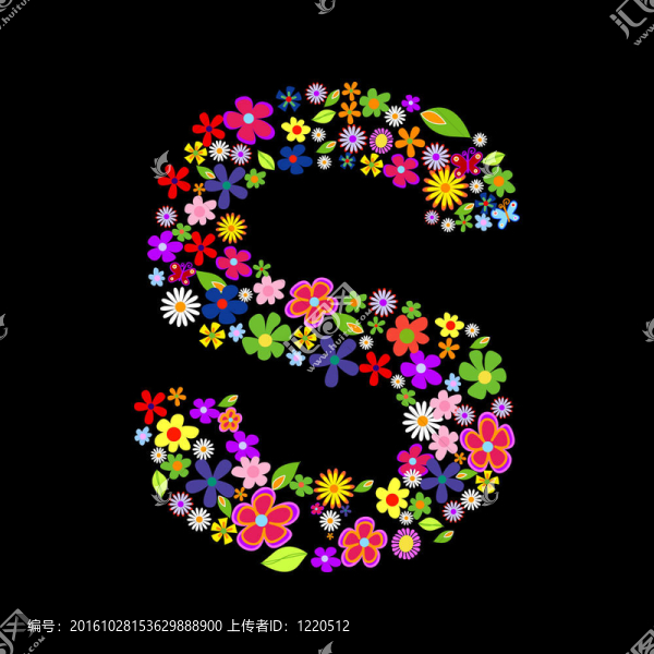 花卉字體