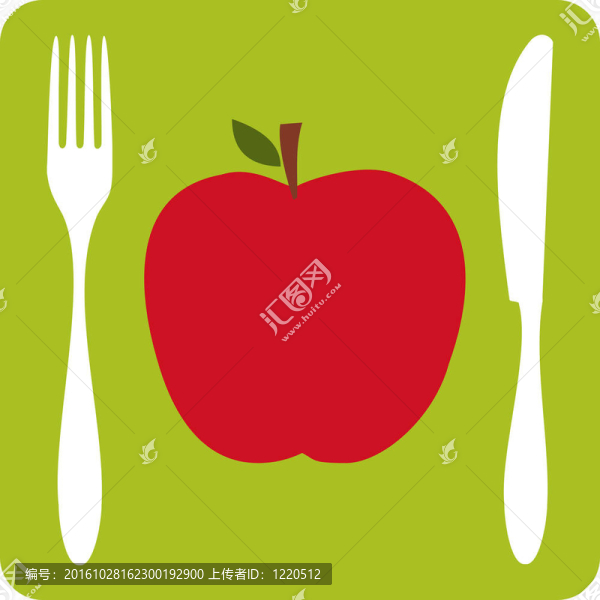 素食餐廳圖標。