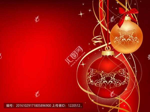 紅色和金色的圣誕節(jié)