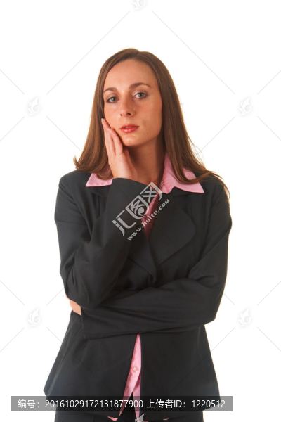 美麗的黑發(fā)女商人