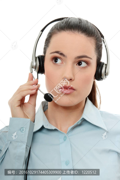 呼叫中心的女人