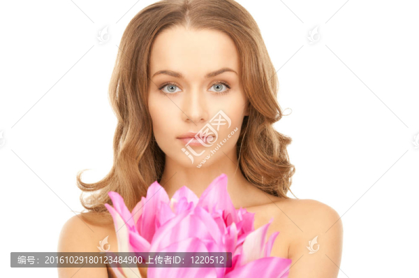 美麗的荷花女人