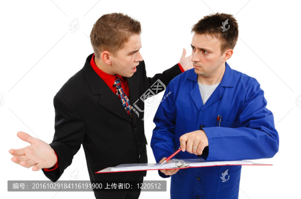 不耐煩的商人與員工
