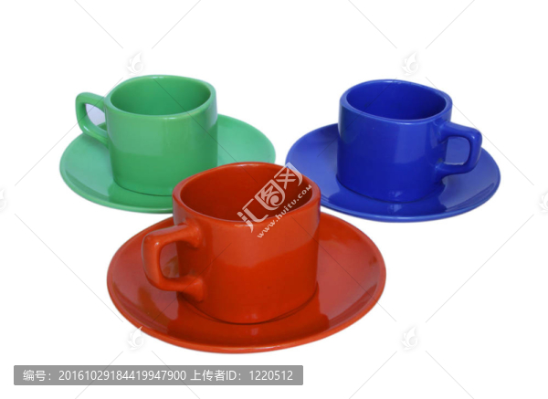 五顏六色的咖啡杯