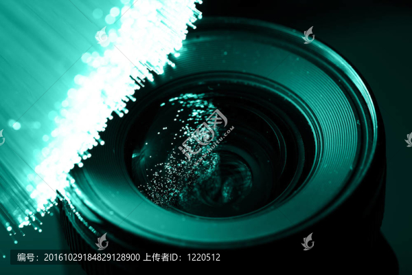 光纖背景與大量的光點